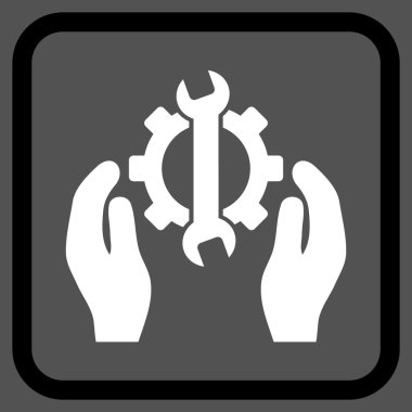 Onarım hizmeti vektör simgesi bir çerçeve içinde