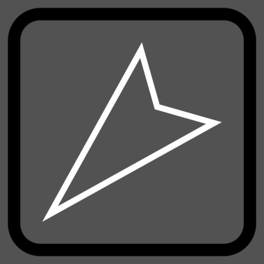 İşaretçi yaptı vektör simgesi bir çerçeve içinde aşağı