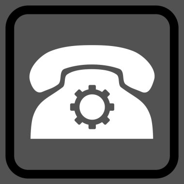 Telefon ayarları vektör simgesi bir çerçeve içinde