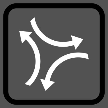 Exchange oklar bir çerçeve içinde simge vektör