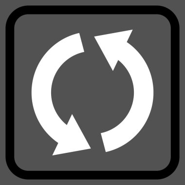 Geri dönüşüm vektör simgesi bir çerçeve içinde