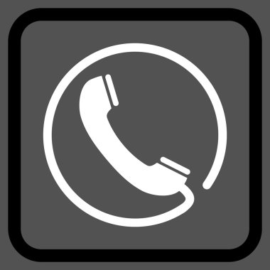 Telefon vektör simgesi bir çerçeve içinde