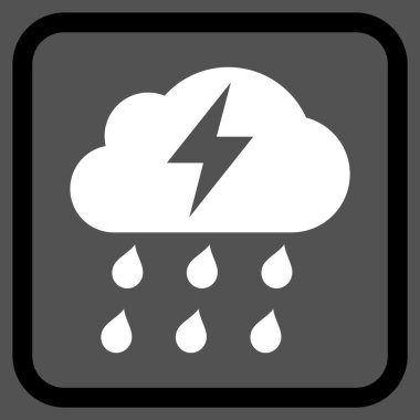 Fırtına vektör simgesi bir çerçeve içinde