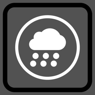 Yağmur bulutu vektör simgesi bir çerçeve içinde