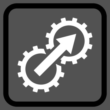 Dişli Tümleştirme vektör simgesi bir çerçeve içinde