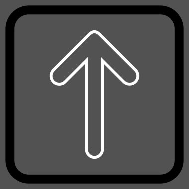 Vektör simgesi bir çerçeve içinde yukarı yönlü ok