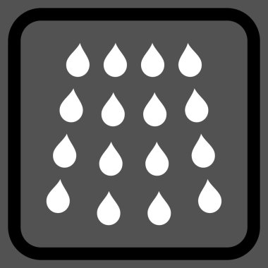 Damla vektör simgesi bir çerçeve içinde