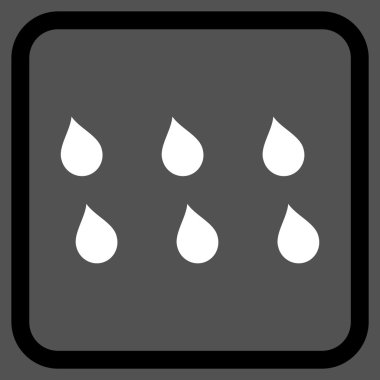 Damla vektör simgesi bir çerçeve içinde