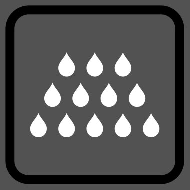 Damla vektör simgesi bir çerçeve içinde