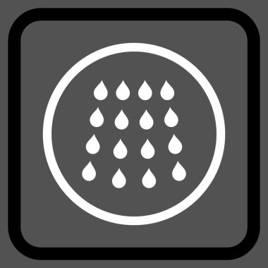 Damla vektör simgesi bir çerçeve içinde