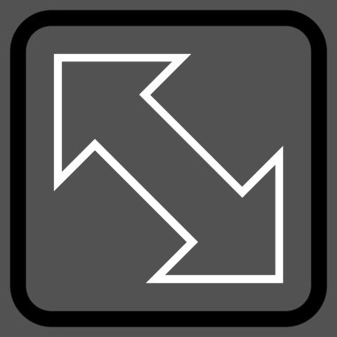 Exchange çapraz vektör simgesi bir çerçeve içinde