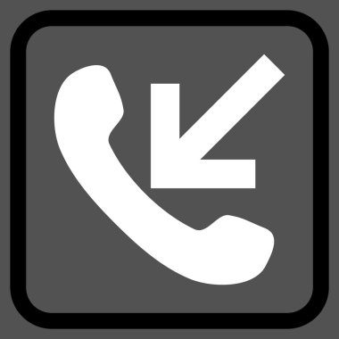 Gelen arama vektör simgesi bir çerçeve içinde