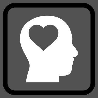 Sevgili baş bir çerçeve içinde simge vektör