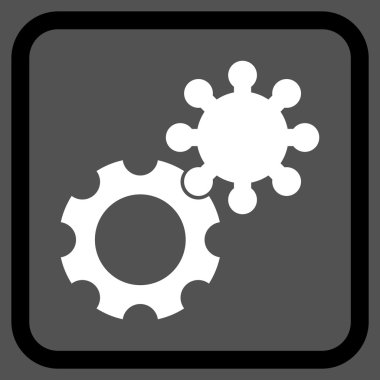Gears'ı vektör simgesi bir çerçeve içinde
