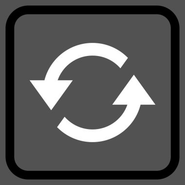 Oklar vektör simgesi bir çerçeve içinde yenileme