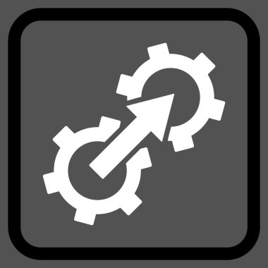 Dişli Tümleştirme vektör simgesi bir çerçeve içinde