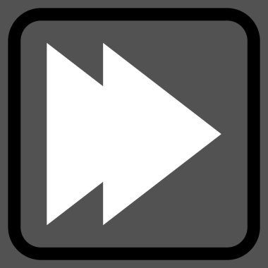 Doğru vektör simgesi bir çerçeve içinde hareket