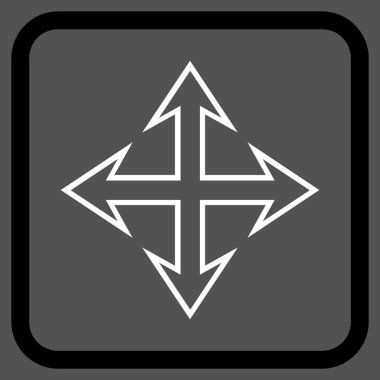 Genişletin okları vektör simgesi bir çerçeve içinde