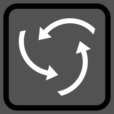 Oklar vektör simgesi bir çerçevede girdap