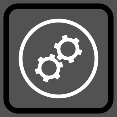 Gears'ı vektör simgesi bir çerçeve içinde