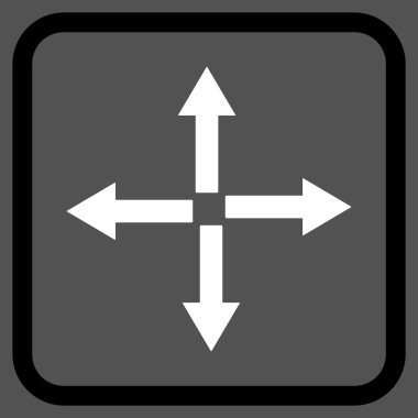 Genişletin okları vektör simgesi bir çerçeve içinde