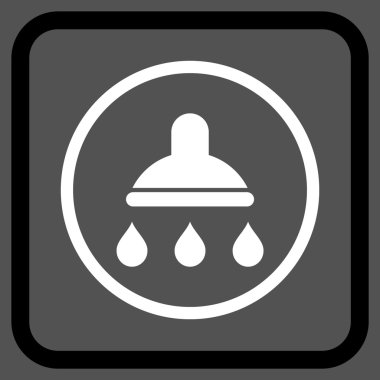 Duş vektör simgesi bir çerçeve içinde