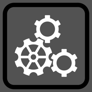 Gears'ı vektör simgesi bir çerçeve içinde