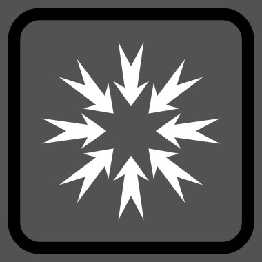 Basınç oklar bir çerçeve içinde simge vektör