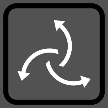 Santrifüj oklar bir çerçeve içinde simge vektör