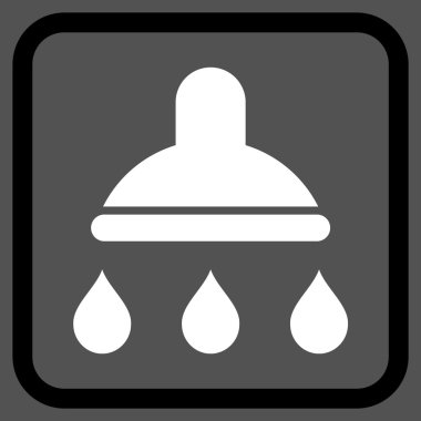 Duş vektör simgesi bir çerçeve içinde