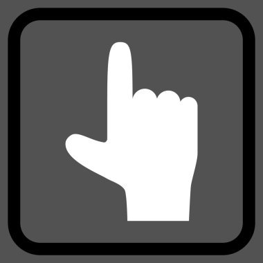 El işaretçisi vektör simgesi bir çerçeve içinde yukarı