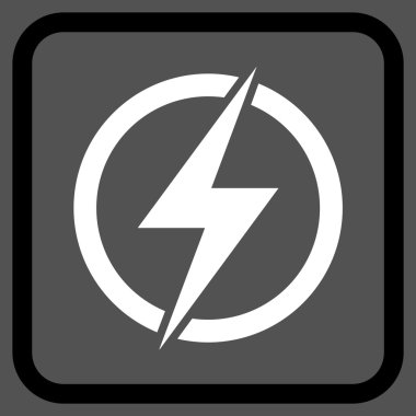 Elektrik vektör simgesi bir çerçeve içinde