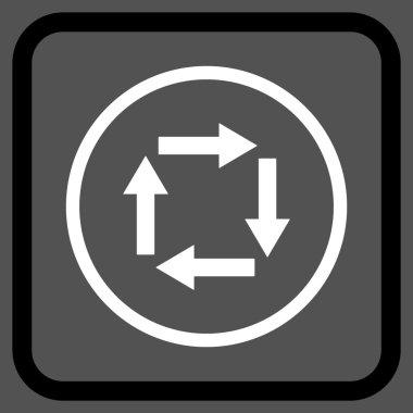 Dolaşım oklar bir çerçeve içinde simge vektör