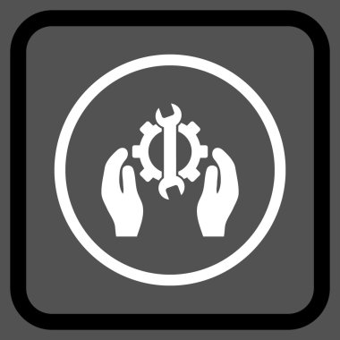 Onarım hizmeti vektör simgesi bir çerçeve içinde