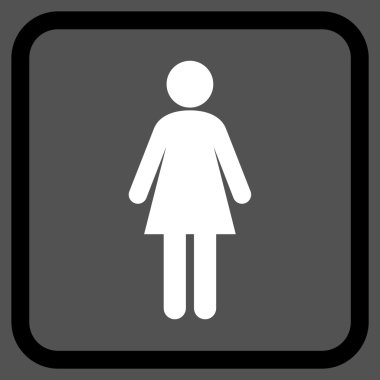 Kadın vektör simgesi bir çerçeve içinde