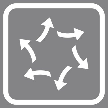 Santrifüj oklar bir çerçeve içinde simge vektör