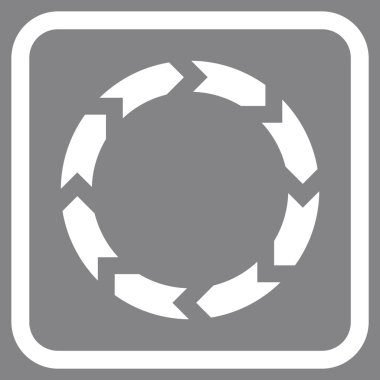 Dolaşım vektör simgesi bir çerçeve içinde