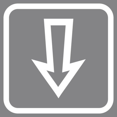 Vektör simgesi bir çerçeve içinde aşağı ok