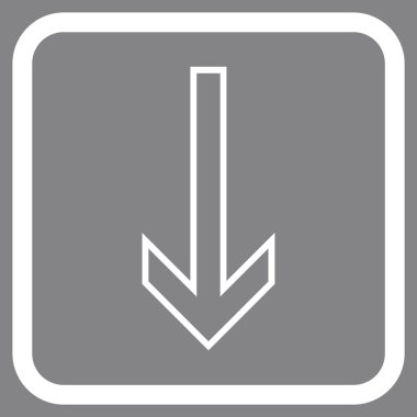 Vektör simgesi bir çerçeve içinde aşağı ok