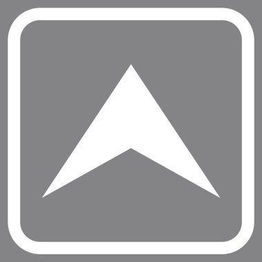 Vektör simgesi bir çerçeve içinde yukarı ok ucu