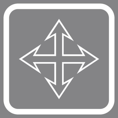 Genişletin okları vektör simgesi bir çerçeve içinde