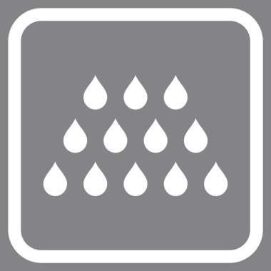 Damla vektör simgesi bir çerçeve içinde