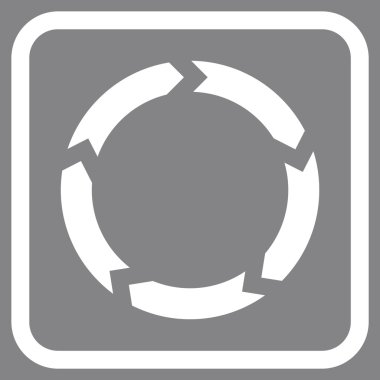 Dolaşım vektör simgesi bir çerçeve içinde