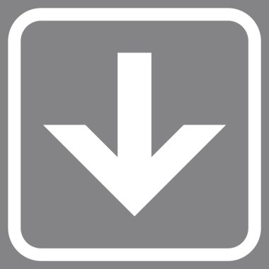 Vektör simgesi bir çerçeve içinde aşağı ok