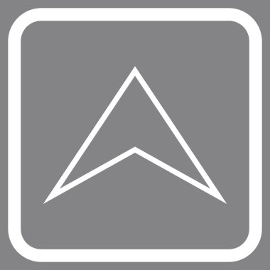 Vektör simgesi bir çerçeve içinde yukarı ok ucu