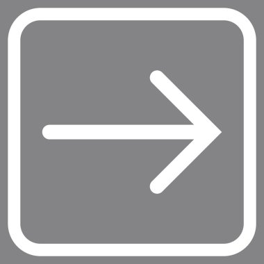 Ok sağ vektör simgesi bir çerçeve içinde