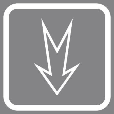 Vektör simgesi bir çerçeve içinde aşağı ok