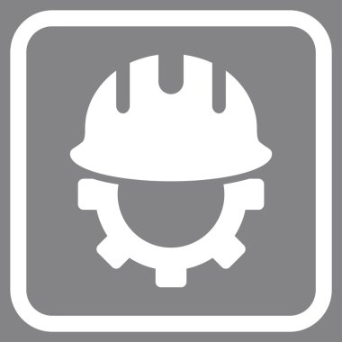 Geliştirme işçisi vektör simgesi bir çerçeve içinde