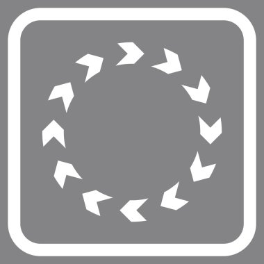 Dolaşım vektör simgesi bir çerçeve içinde