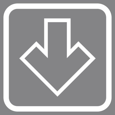 Vektör simgesi bir çerçeve içinde aşağı ok